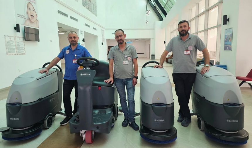 Niğde’de hastane temizliğine teknolojik takviye