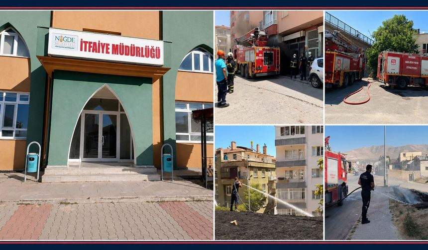 Niğde itfaiyesinden ağustosta 620 olaya müdahale