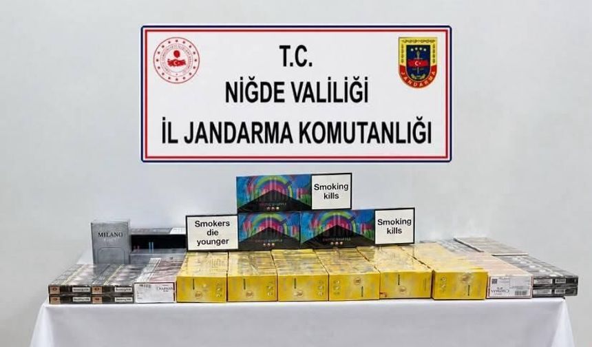 Niğde'de 300 paket kaçak sigara ele geçirildi