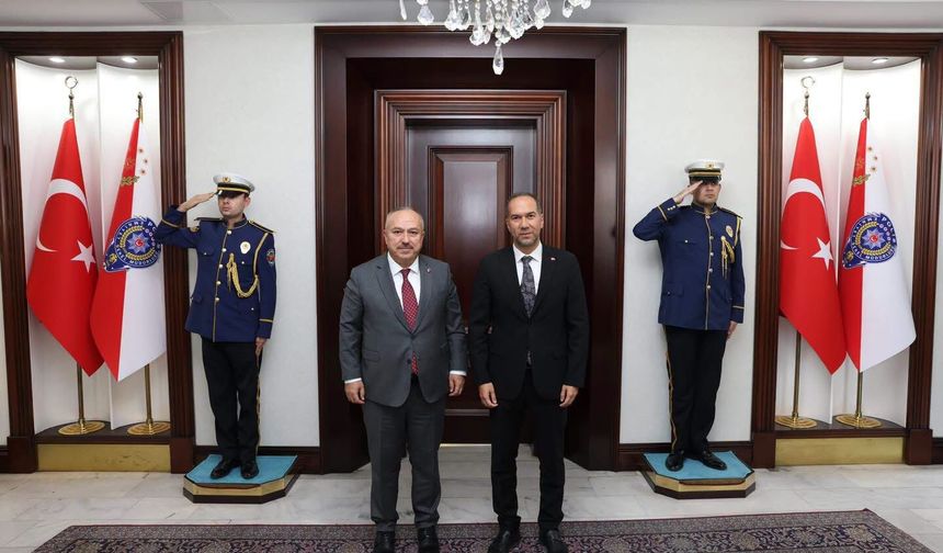 Başkan Özdemir, Emniyet Genel Müdürü Fidan'ı ziyaret etti