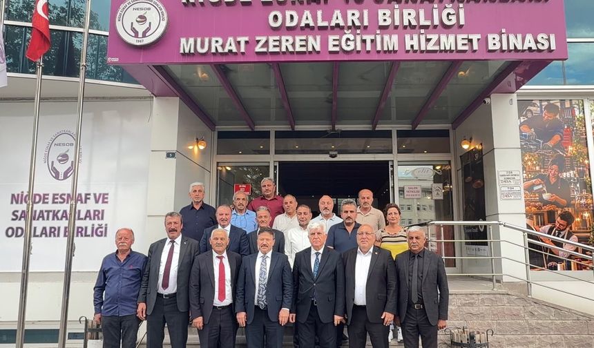 Başkan Yiğiner Niğde’de esnaf teşkilatıyla buluştu