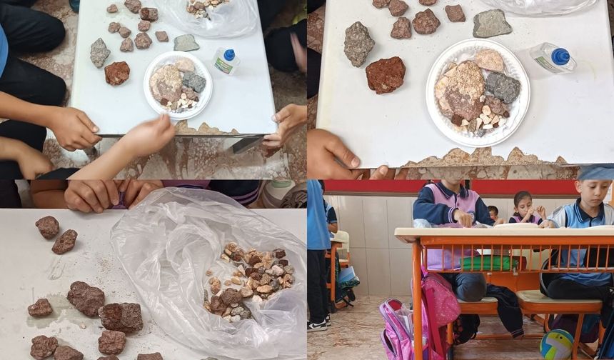 Çamardı’da minik jeologlardan bilimsel keşif