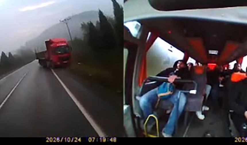 Tırın hatalı sollaması faciaya davetiye çıkardı: 24 kişi ölümden döndü