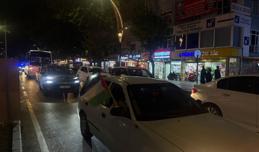 Niğde’de Filistin için araç konvoyu düzenlendi