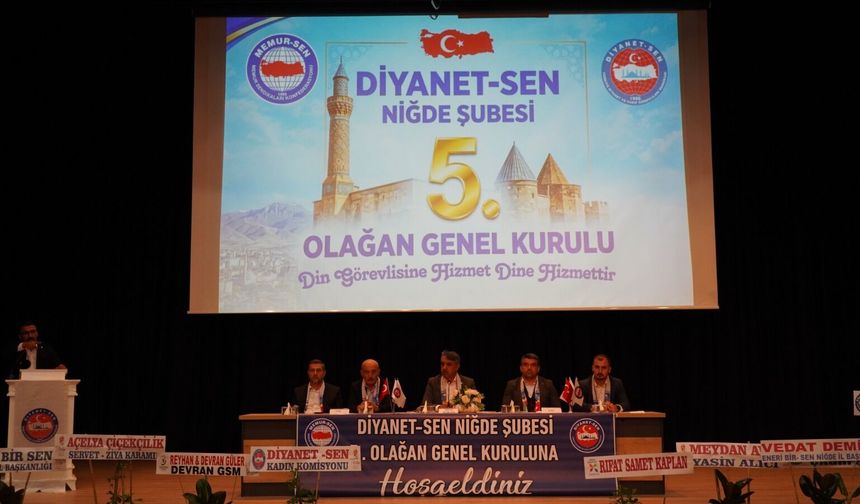 Diyanet-Sen Niğde Şubesinin 5. Olağan Genel Kurulu gerçekleştiriliyor