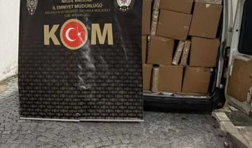 Niğde’de 6 milyon liralık kaçak tütün ele geçirildi