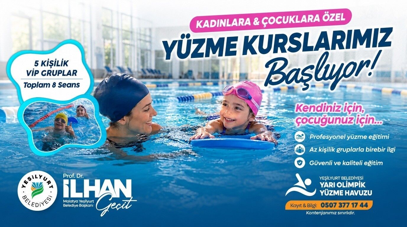 Yüzme Havuzunda yüzme kursları başlıyor