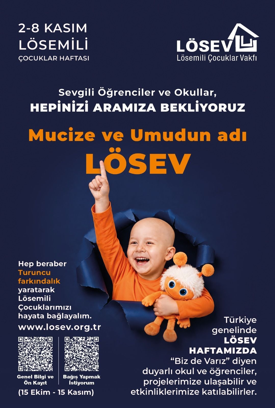 LÖSEV’den lösemili çocuklar için turuncu farkındalık çağrısı